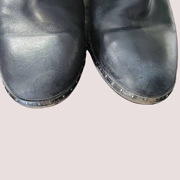 Rag & Bone Willow Stud Black Leather Chelsea Boots SZ 39.5 (9.5) Bootie - Picture 3 of 10